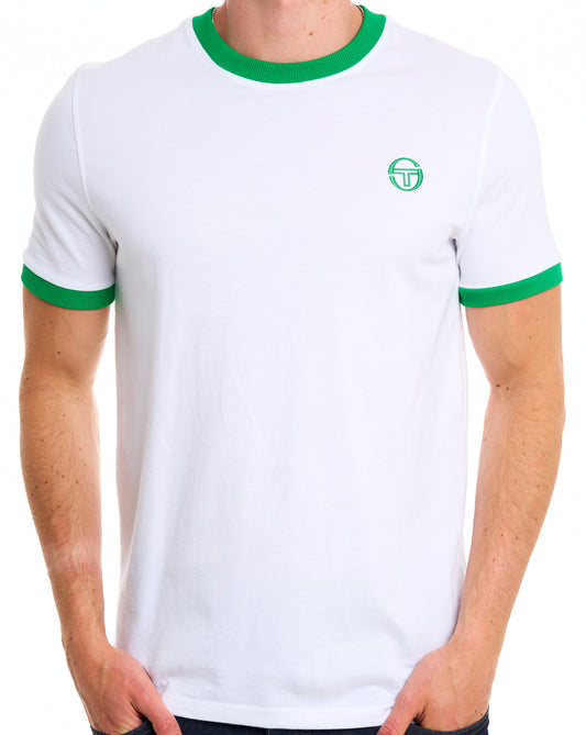 Sergio Tacchini Sergio Tacchini Pro Ringer T Shirt White/Green