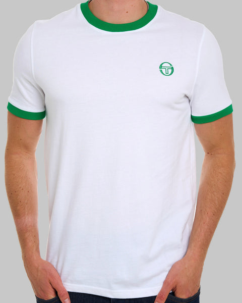 Sergio Tacchini Pro Ringer T Shirt White/Green
