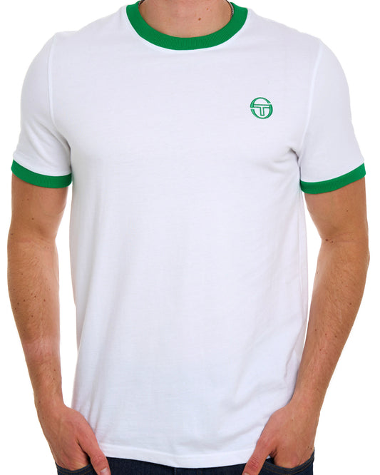 Sergio Tacchini Sergio Tacchini Pro Ringer T Shirt White/Green