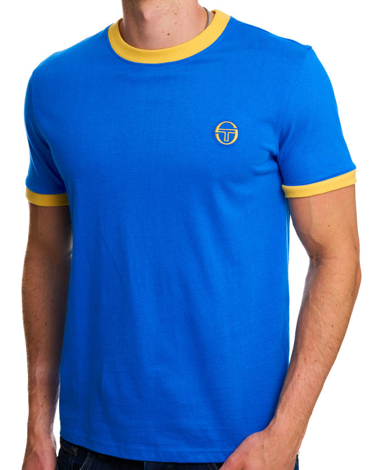 Sergio Tacchini Sergio Tacchini Pro Ringer T Shirt Blue/Yellow