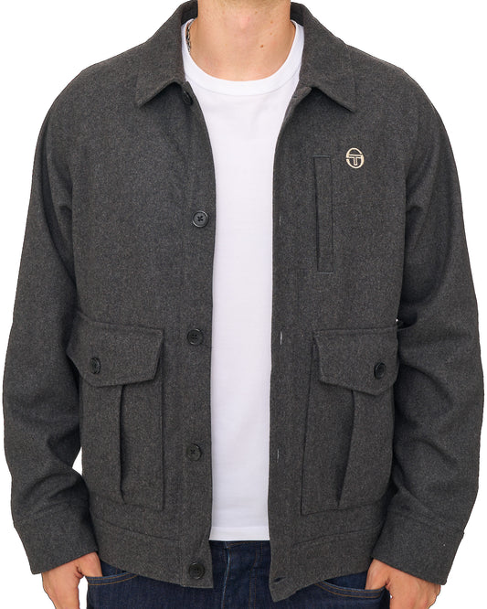 Sergio Tacchini Sergio Tacchini Rico Melton Jacket Charcoal Marl