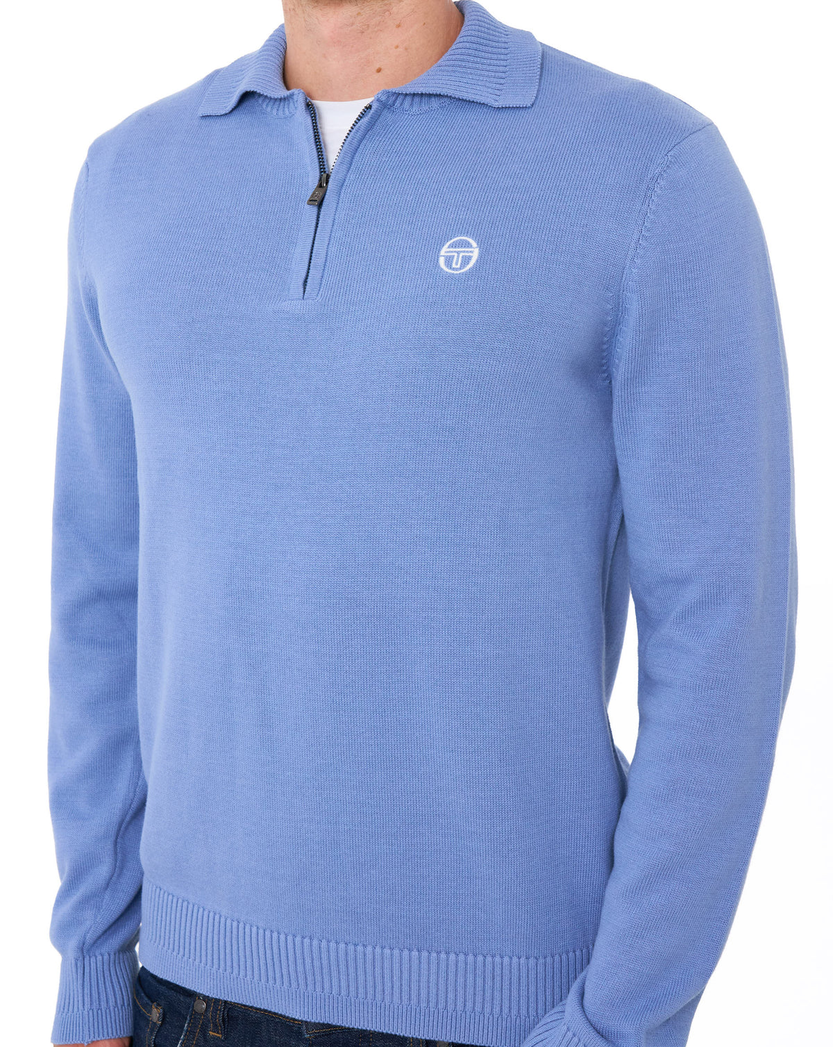 Sergio Tacchini Roberto LS Knitted Polo Country Blue