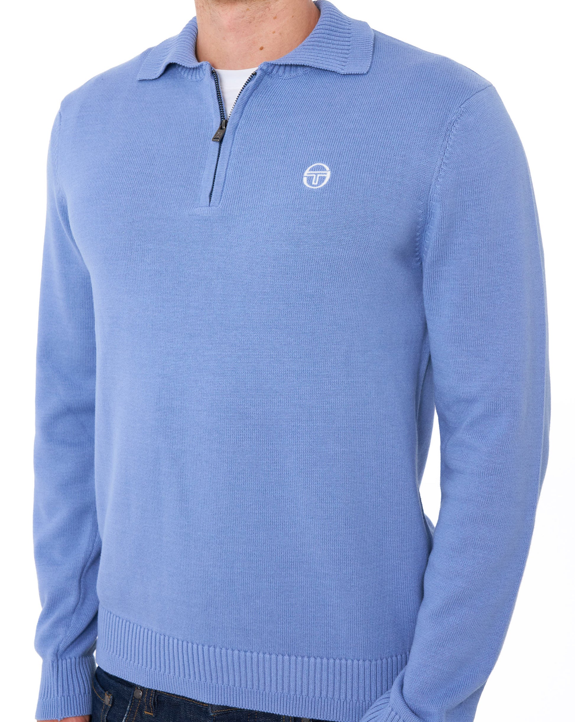 Sergio Tacchini Roberto LS Knitted Polo Country Blue