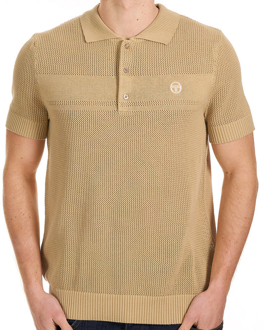 Sergio Tacchini Textured Knit Polo Sand