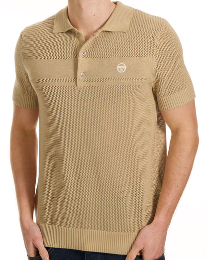 Sergio Tacchini Textured Knit Polo Sand