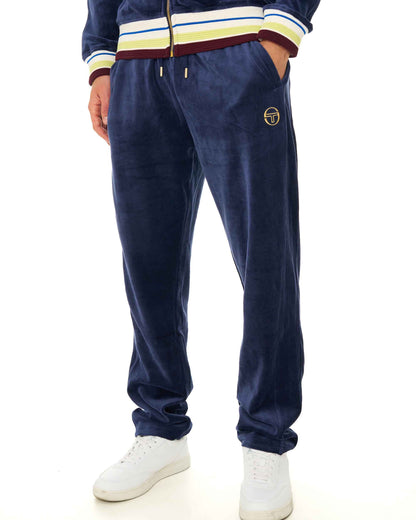 Sergio Tacchini Satori Velour Track Pant Navy Blue