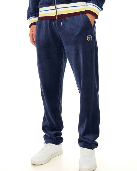 Sergio Tacchini Sergio Tacchini Satori Velour Track Pant Navy Blue