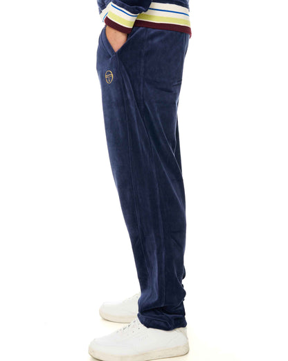 Sergio Tacchini Satori Velour Track Pant Navy Blue