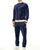 Sergio Tacchini Satori Velour Track Pant Navy Blue