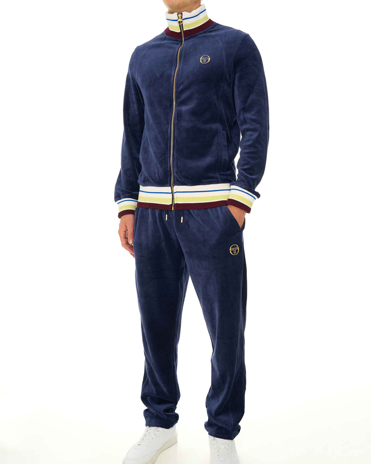 Fila Vintage Nero Velour Track Top Navy