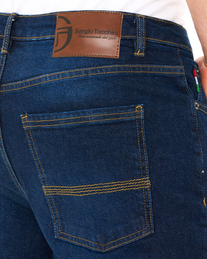 Sergio Tacchini Forza Straight Leg Jeans Indigo Wash