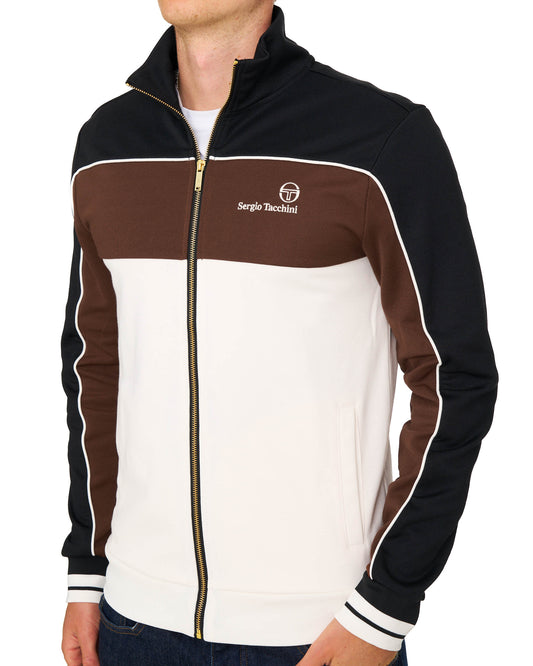 Sergio Tacchini Sergio Tacchini Spiga Track Top Black/Brown/Gardenia