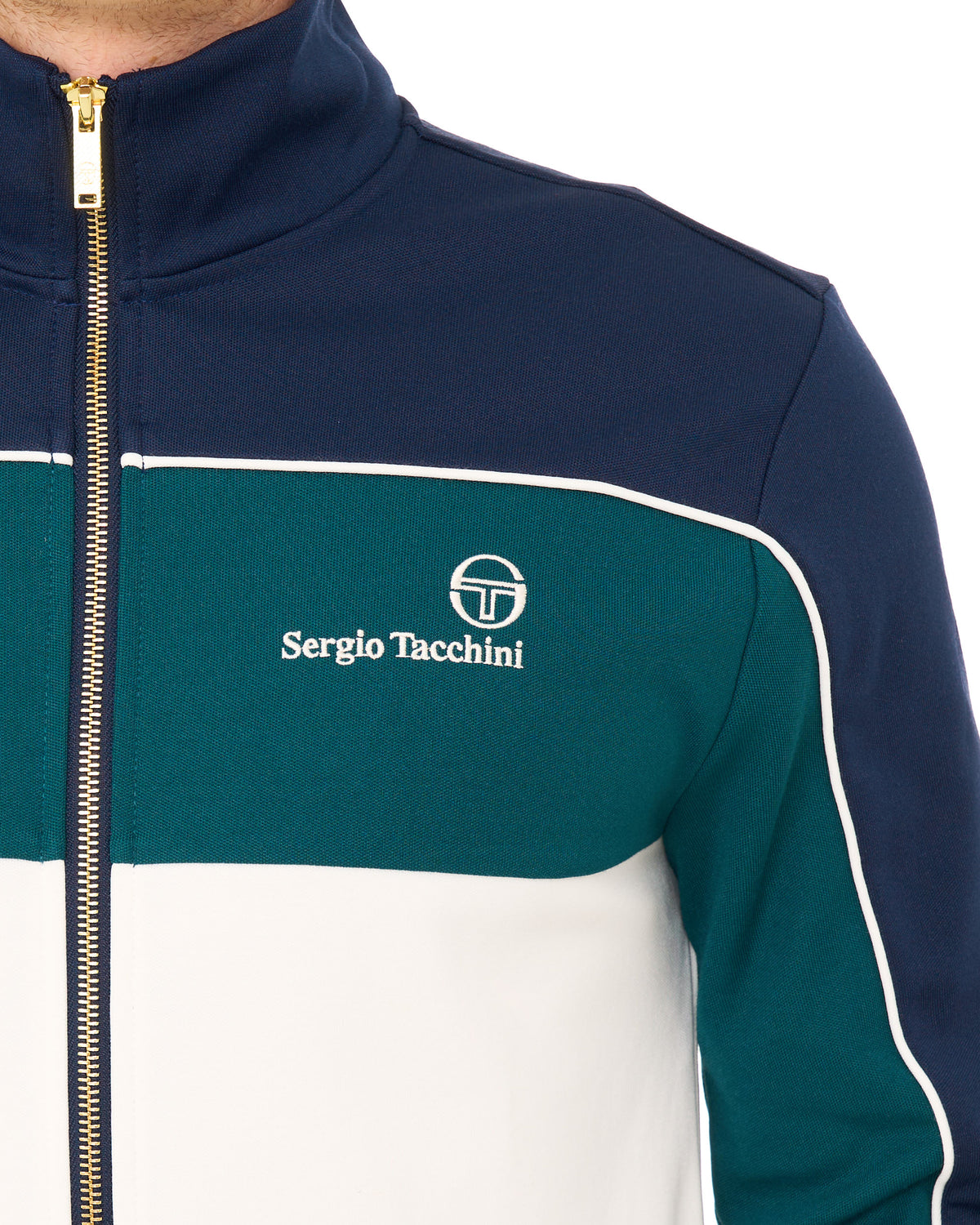 Sergio Tacchini Spiga Track Top Navy/Deep Teal/Gardenia