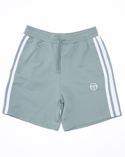 Sergio Tacchini Striped Casual Shorts Lead Grey/White