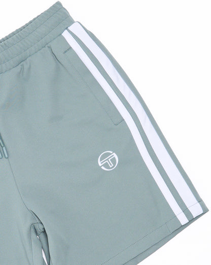 Sergio Tacchini Striped Casual Shorts Lead Grey/White