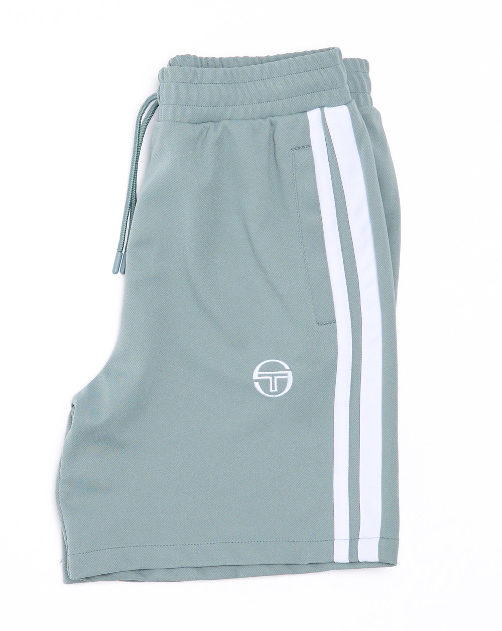 Sergio Tacchini Striped Casual Shorts Blue-Grey/White