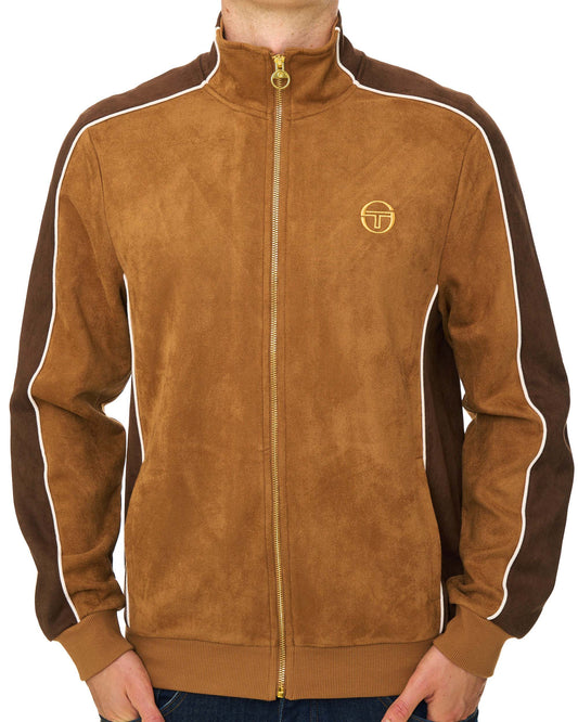 Sergio Tacchini Sergio Tacchini Contrasto Suede Track Top Caramel/Brown