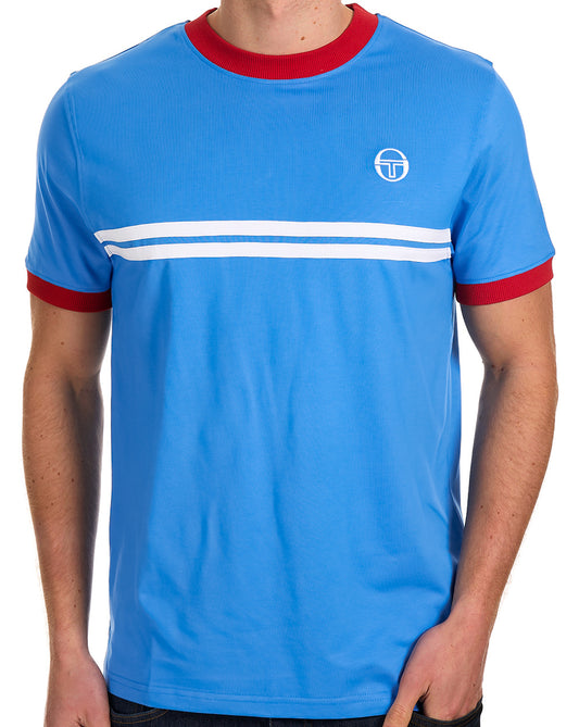 Sergio Tacchini Sergio Tacchini Supermac T Shirt Blue / Red