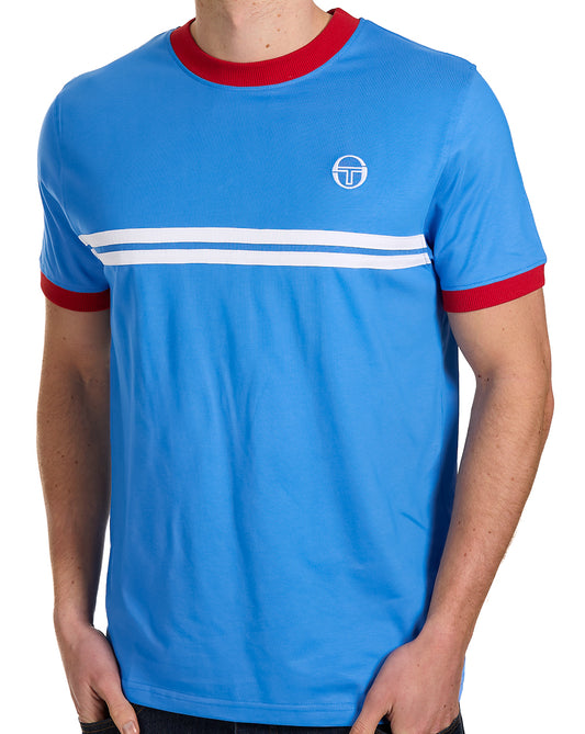 Sergio Tacchini Sergio Tacchini Supermac T Shirt Blue / Red
