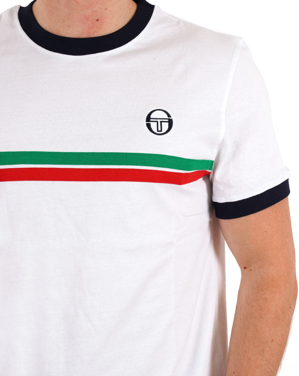 Sergio Tacchini Supermac T Shirt White/Italia