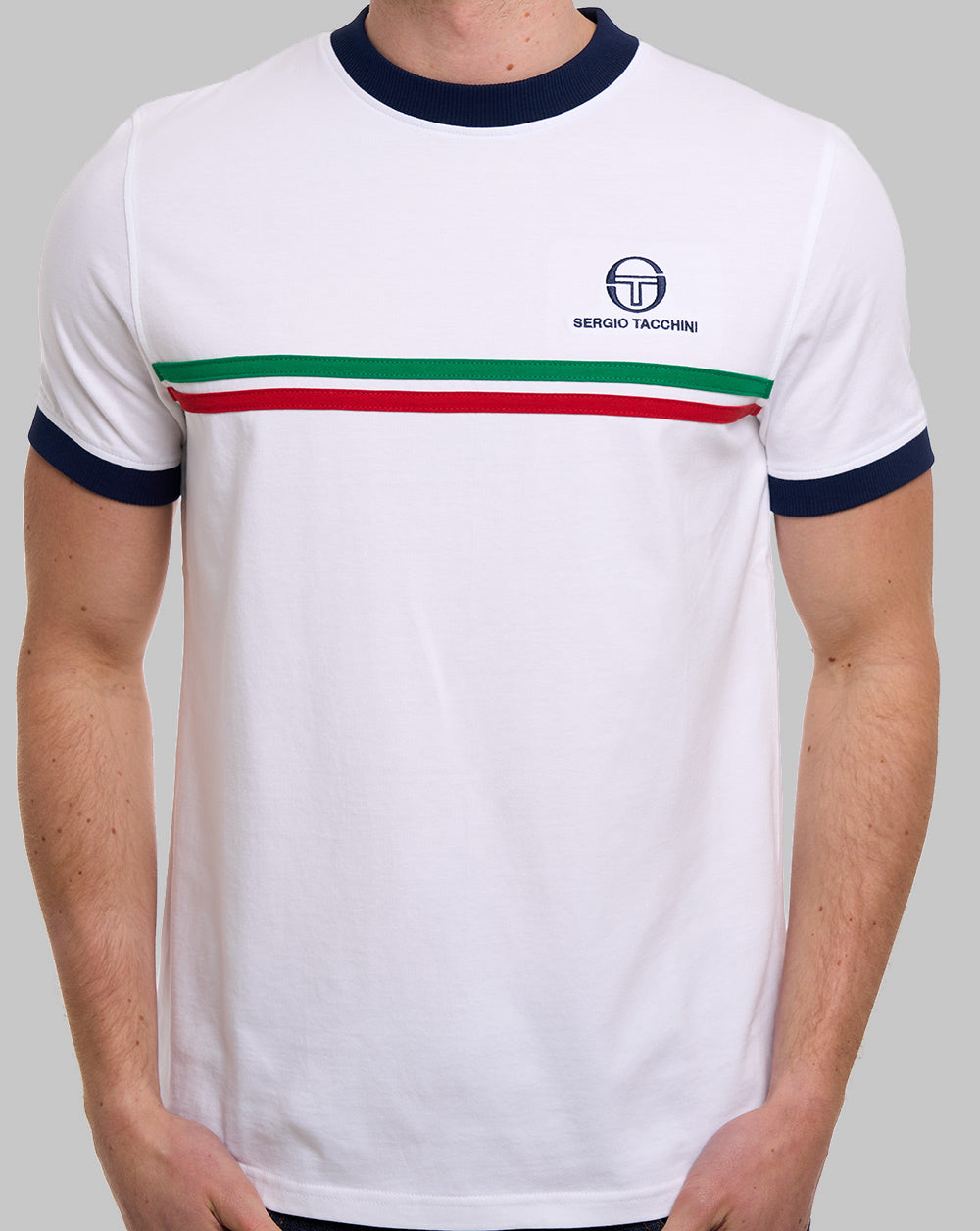Sergio Tacchini Supermac T Shirt White/Italia