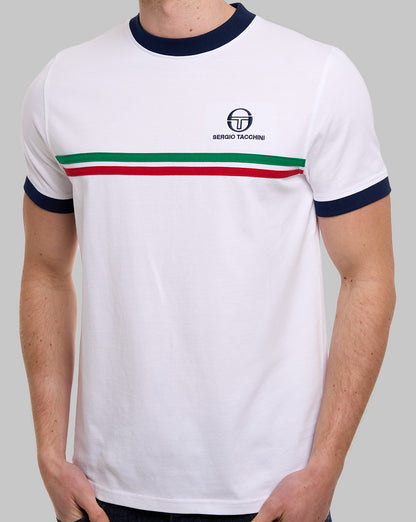 Sergio Tacchini Supermac T Shirt White/Italia