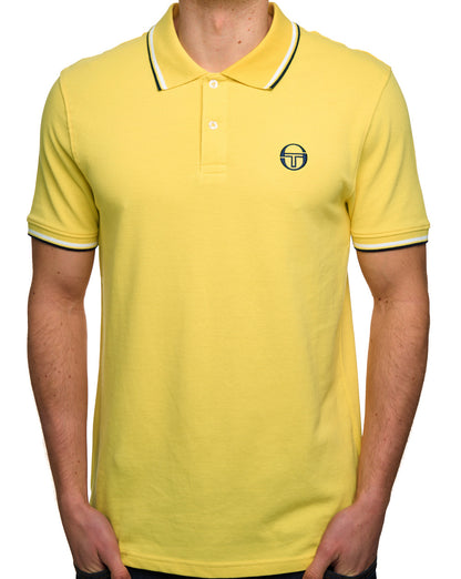 Sergio Tacchini Tipped Polo Shirt Yellow/White/Navy