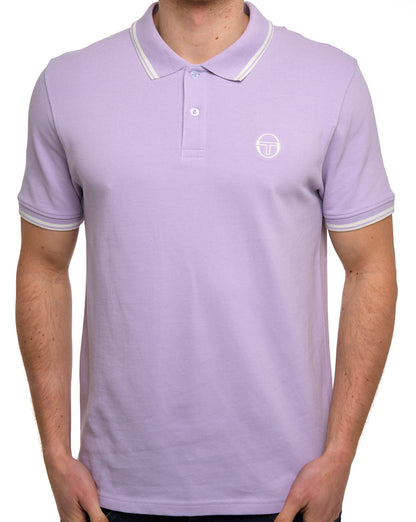 Sergio Tacchini Tipped Polo Shirt Thistle/Gardenia