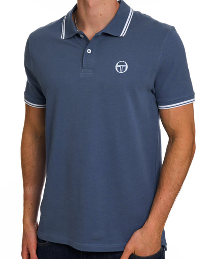 Sergio Tacchini Tipped Polo Shirt Petrol Blue