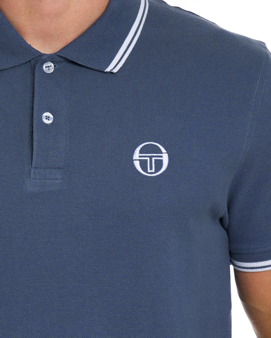 Sergio Tacchini Sergio Tacchini Tipped Polo Shirt Petrol Blue