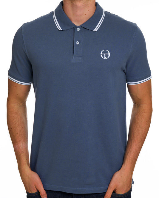 Sergio Tacchini Sergio Tacchini Tipped Polo Shirt Petrol Blue