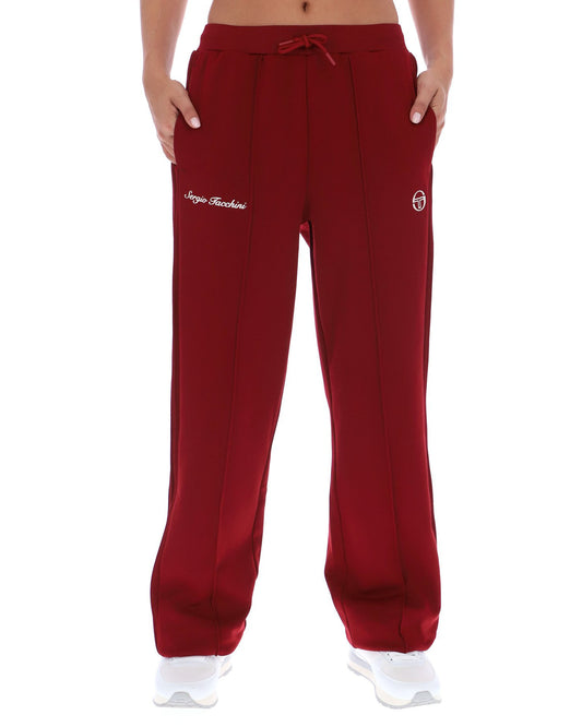 Sergio Tacchini Women Sergio Tacchini Tosca Wide Leg Track Pant Merlot/Gardenia