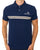 Sergio Tacchini Twin Stripe Polo Shirt Navy Blue/Light Sand