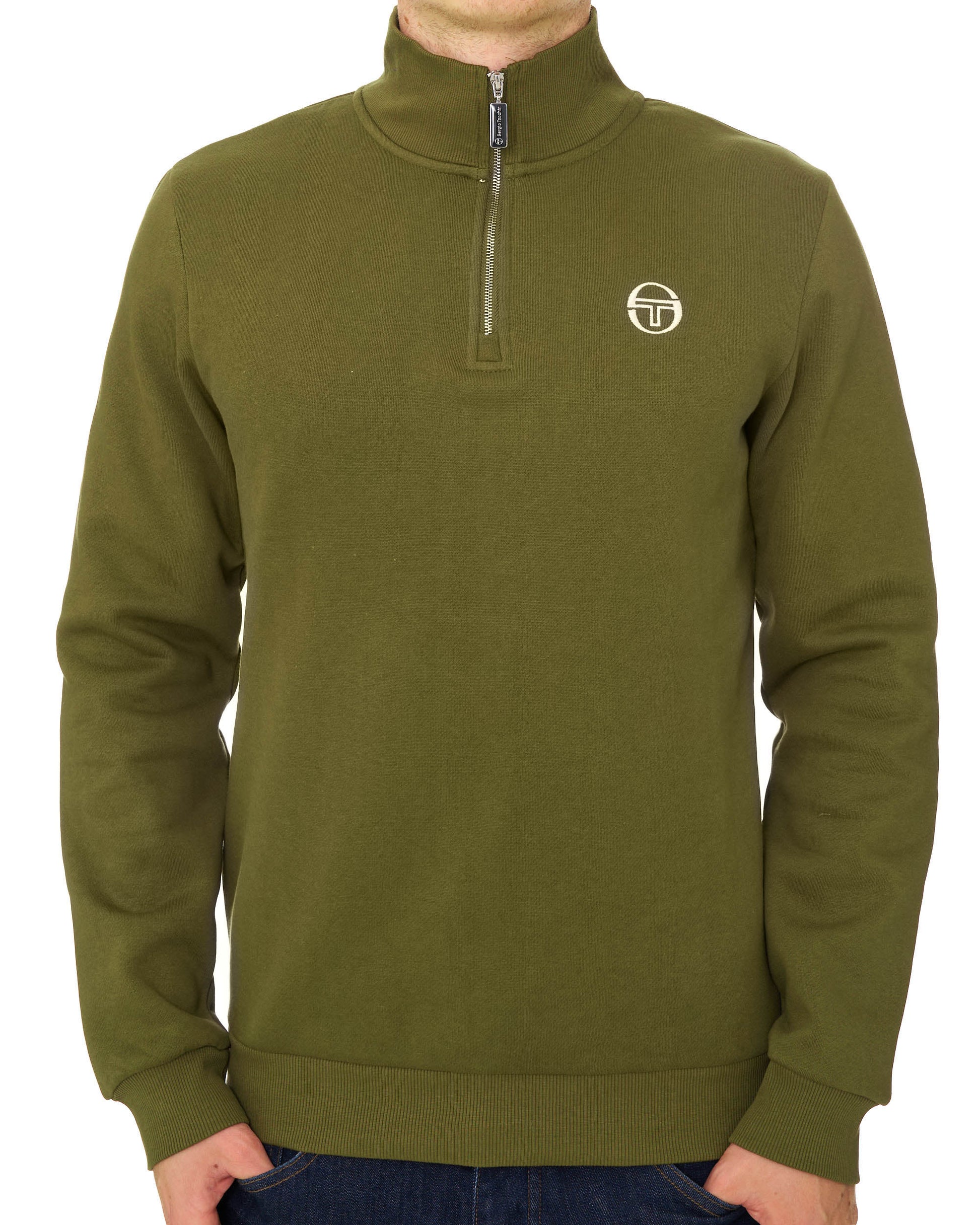 Sergio Tacchini Vido 1/4 Zip Sweat Dark Olive