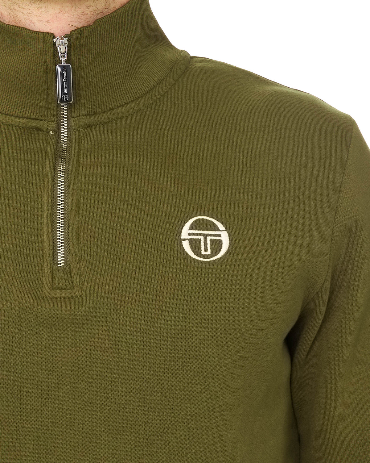 Sergio Tacchini Vido 1/4 Zip Sweat Dark Olive