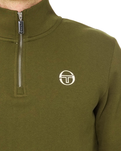 Sergio Tacchini Vido 1/4 Zip Sweat Dark Olive