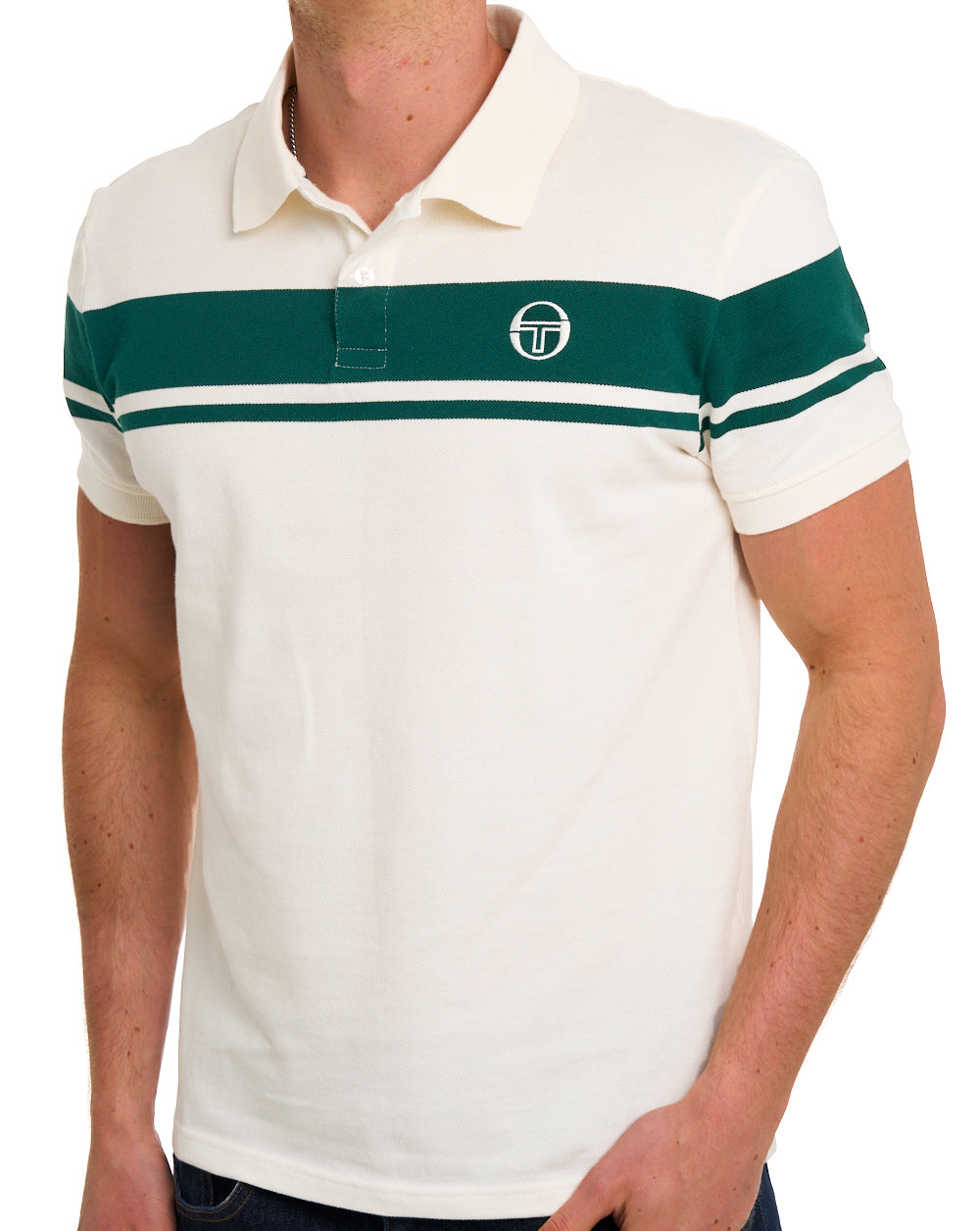 Sergio Tacchini Young Line Polo Shirt Gardenia/Green