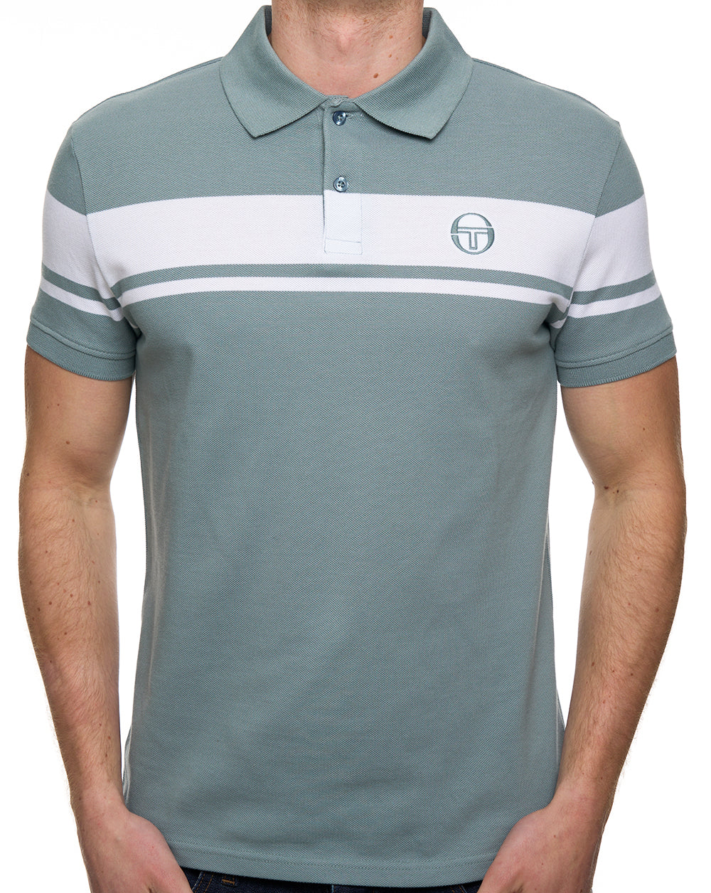 Sergio Tacchini Young Line Polo Shirt Lead/White