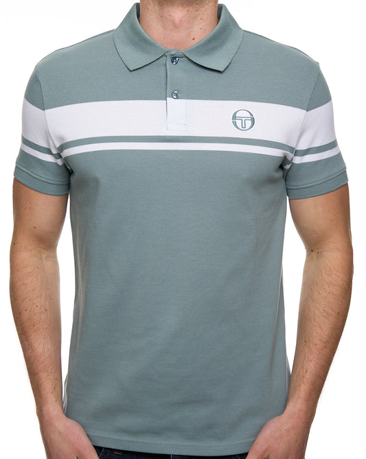 Sergio Tacchini Young Line Polo Shirt Lead/White