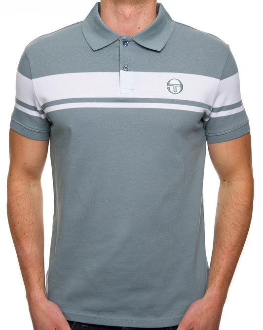 Sergio Tacchini Young Line Polo Shirt Lead/White