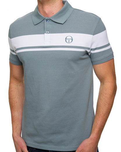 Sergio Tacchini Young Line Polo Shirt Lead/White