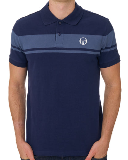 Sergio Tacchini Young Line Polo Shirt Navy Blue/Vintage Indigo