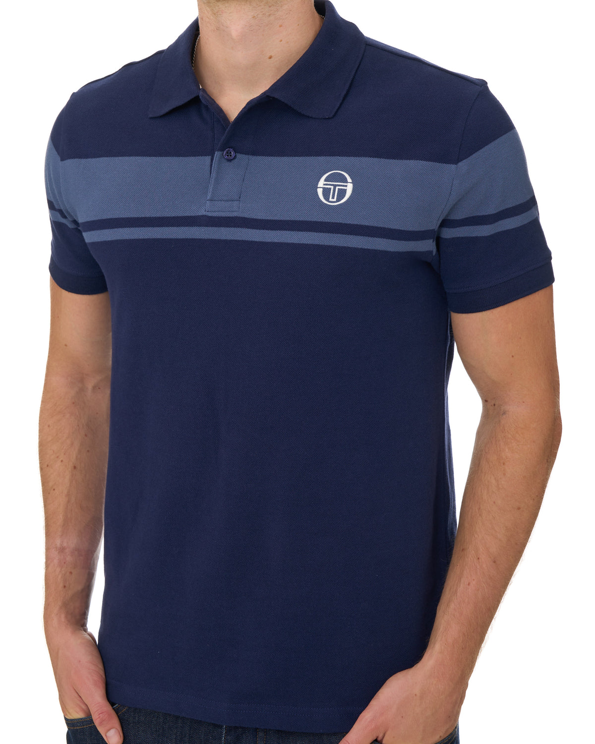 Sergio Tacchini Young Line Polo Shirt Navy Blue/Vintage Indigo
