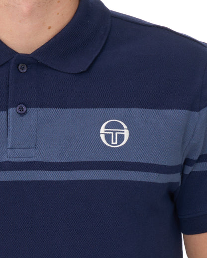 Sergio Tacchini Young Line Polo Shirt Navy Blue/Vintage Indigo