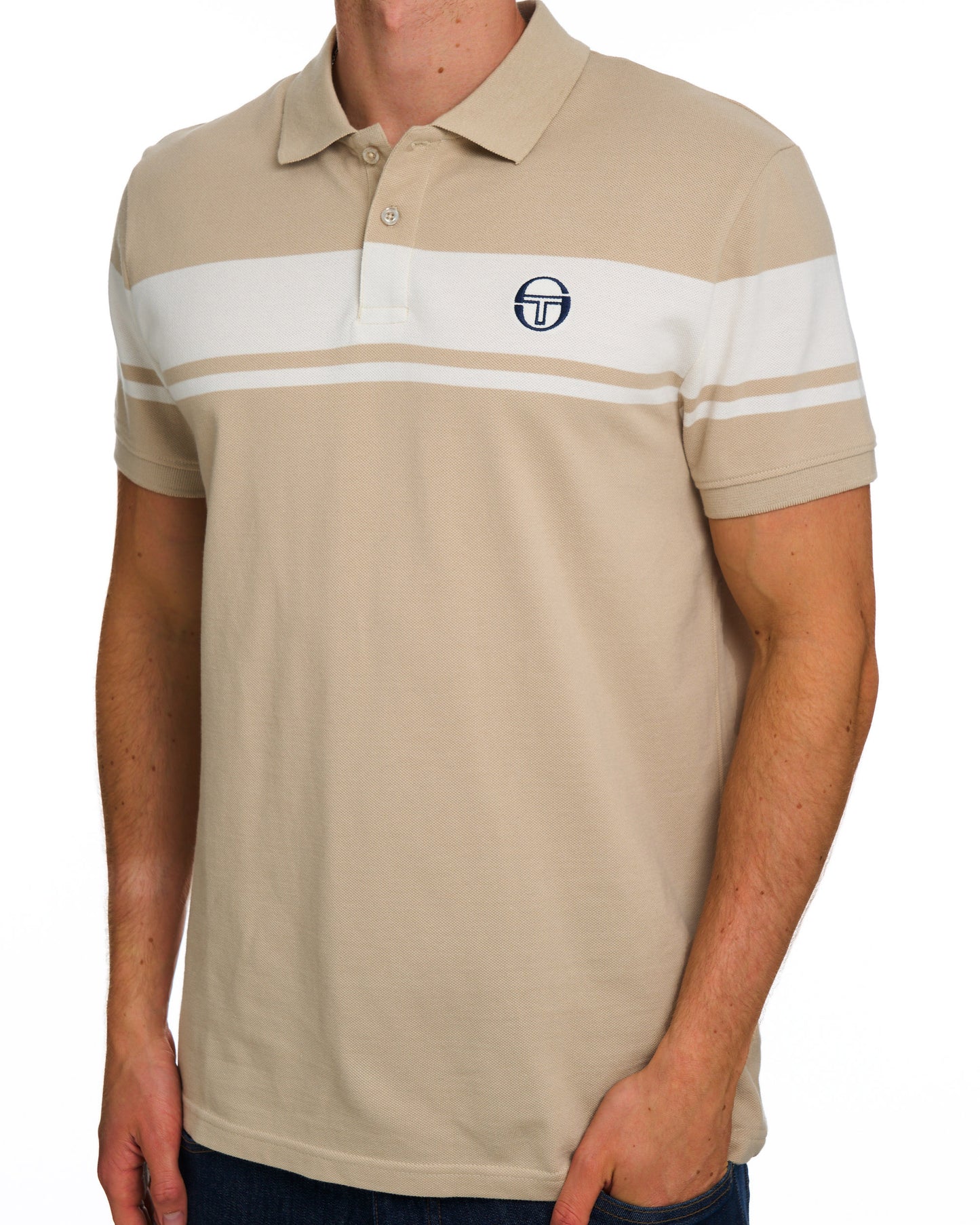 Sergio Tacchini Young Line Polo Shirt Sandshell/Gardenia