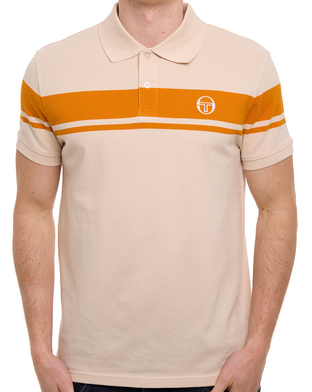 Sergio Tacchini Young Line Polo Shirt Sandshell/Orange