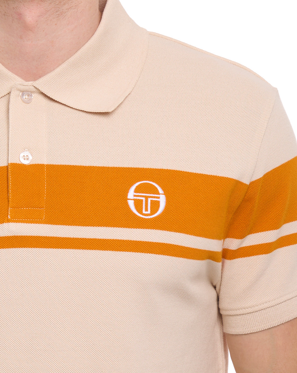 Sergio Tacchini Young Line Polo Shirt Sandshell/Orange