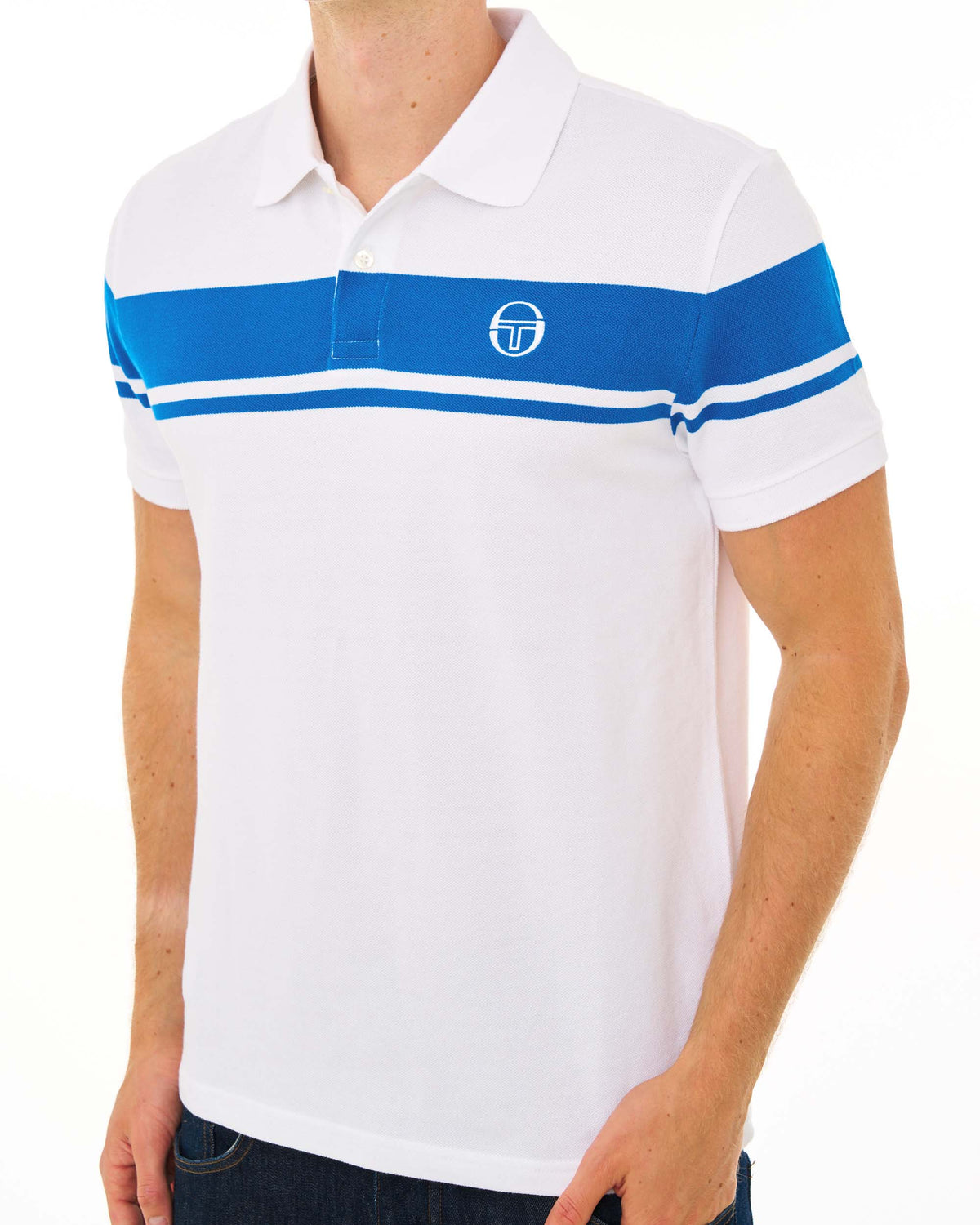 Sergio Tacchini Young Line Polo Shirt White/Blue