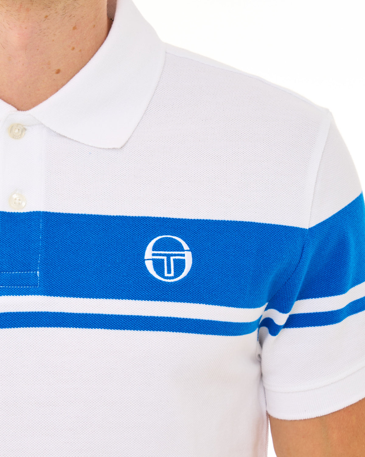 Sergio Tacchini Young Line Polo Shirt White/Blue