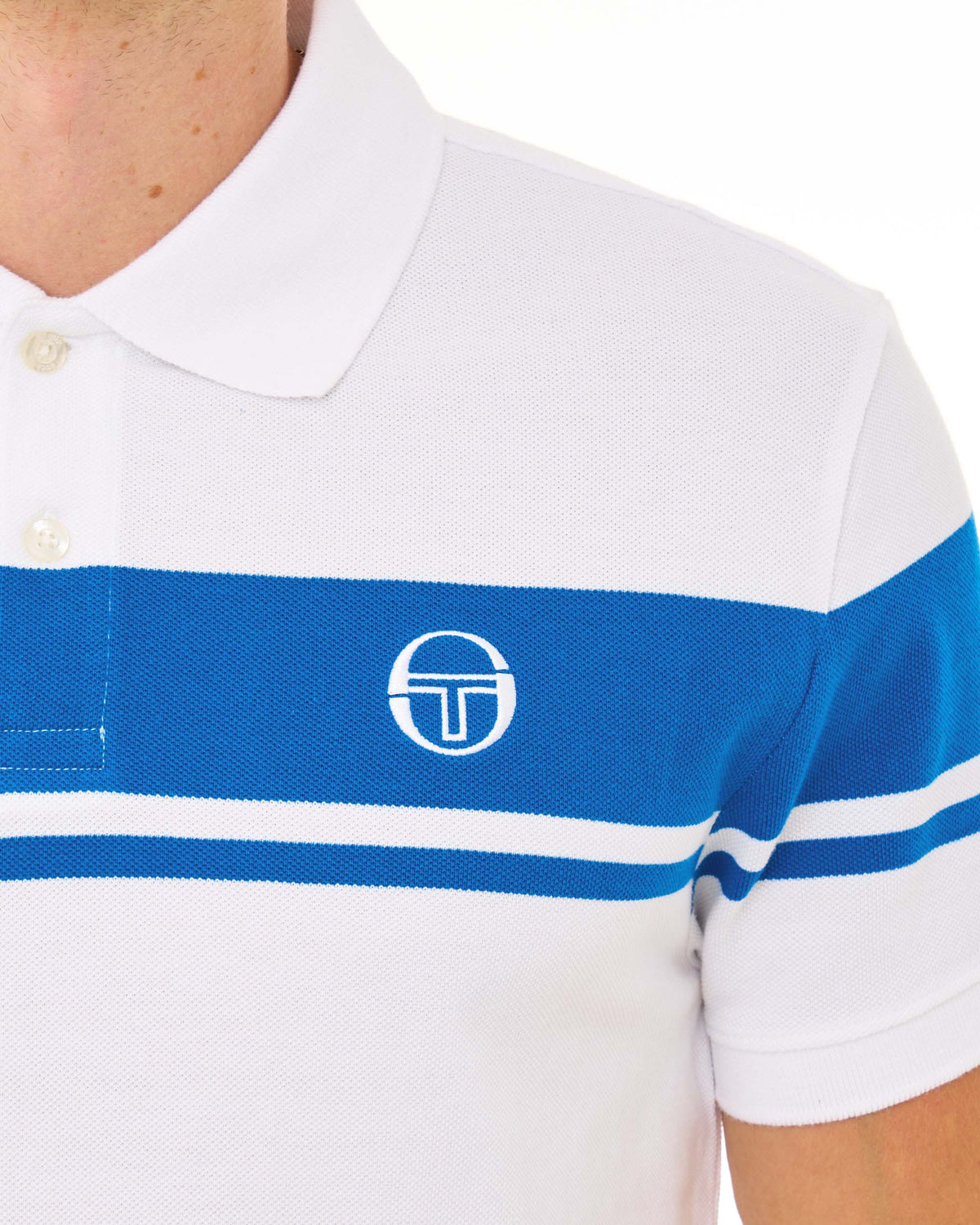 Sergio Tacchini Young Line Polo Shirt White/Blue